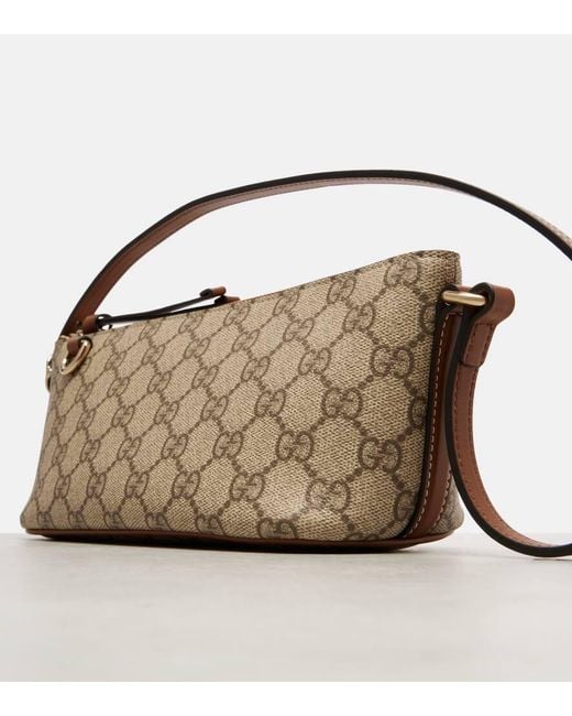 Gucci Metallic Gg Emblem Small Shoulder Bag, Gg Canvas