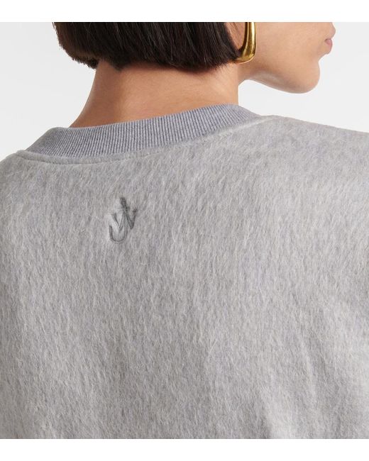J.W. Anderson Gray Jersey Sweatshirt Dress