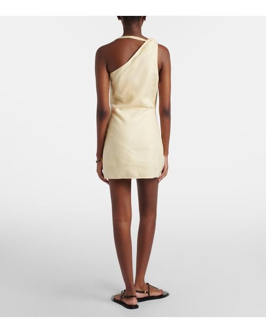 Sir Natural Gathered Halterneck Linen Minidress