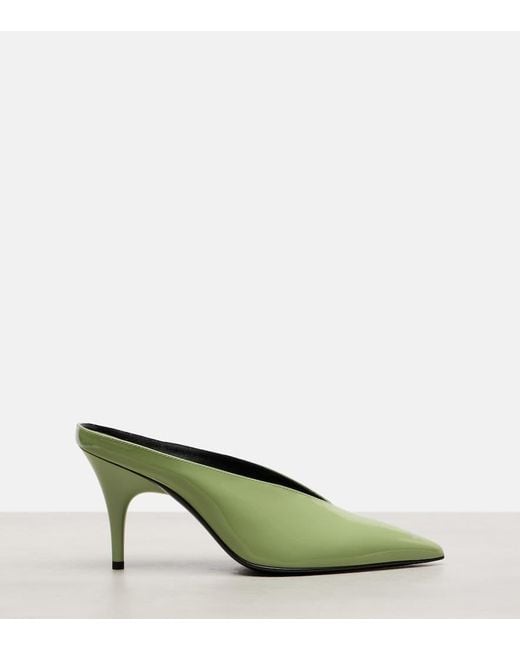 Gucci Green Mules 97 85 Aus Lackleder