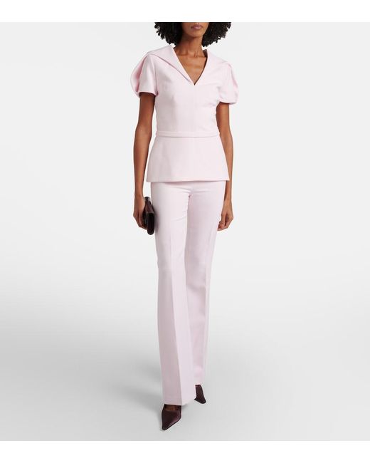 Safiyaa Pink Leighton Crepe Top