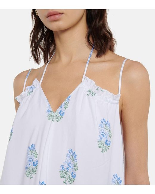 Heidi Klein White Eden Ruffle-trimmed Floral-print Midi Dress