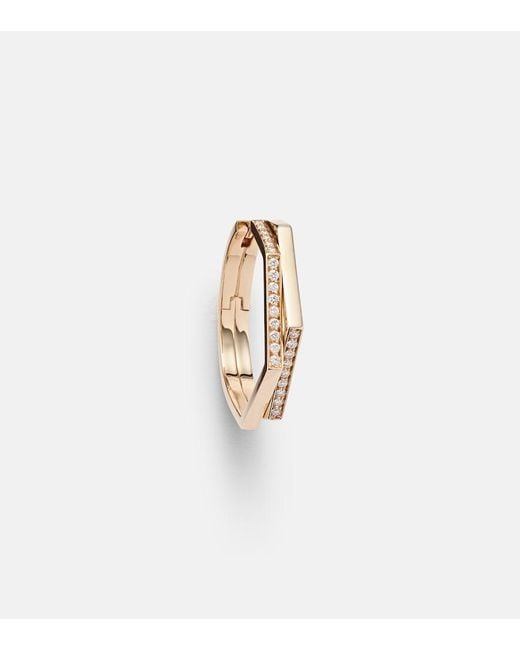 Repossi Metallic Antifer 18Kt Rose Single Earring With Diamonds