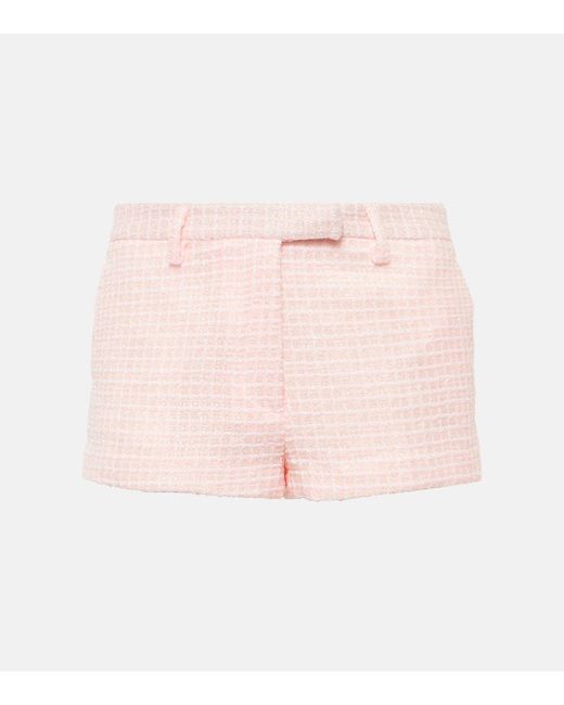 Shorts de tweed con lentejuelas Alessandra Rich de color Pink