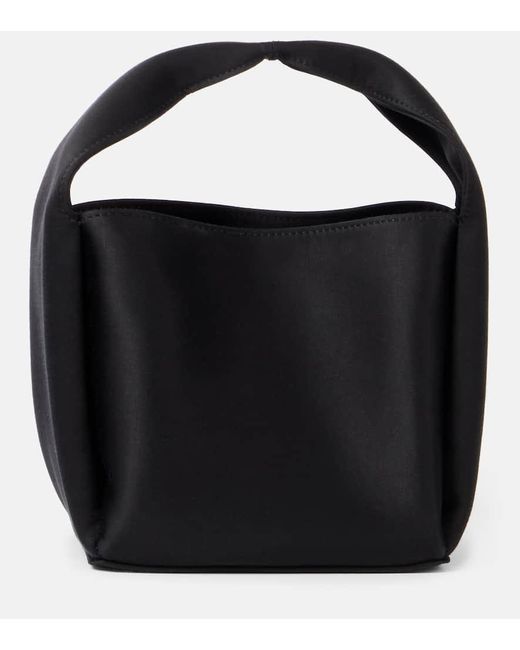 Totême  Black Tote Petite Aus Satin