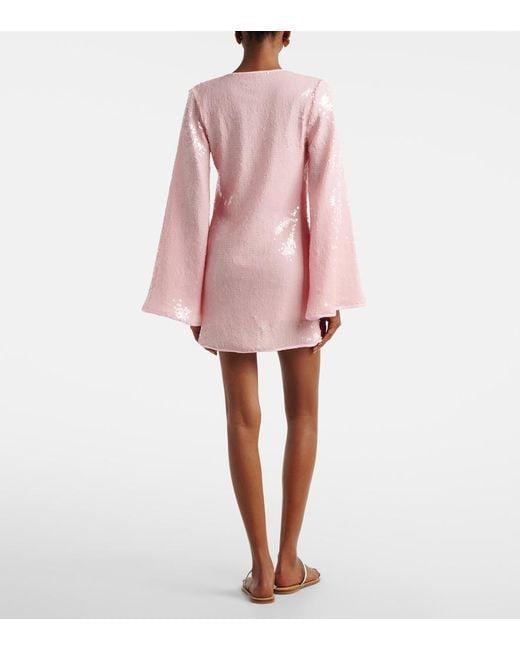 Robe A Sequins Oseree en coloris Pink