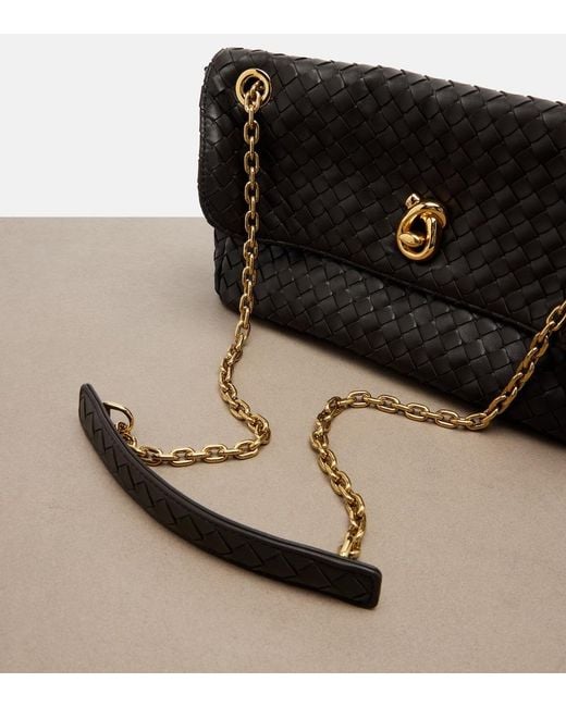 Bottega Veneta Black Madison Medium Leather Shoulder Bag