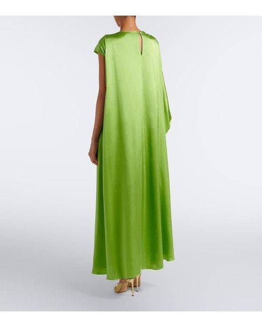 Roksanda Green Hiba Silk Satin Gown