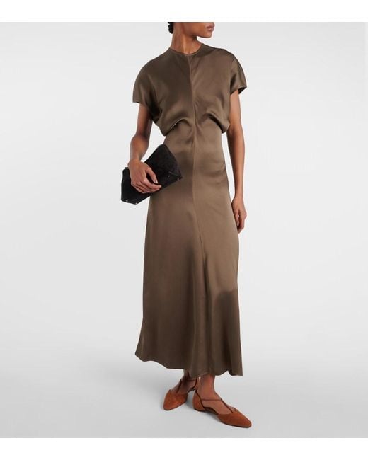 Totême Brown T-Strap Suede Flats