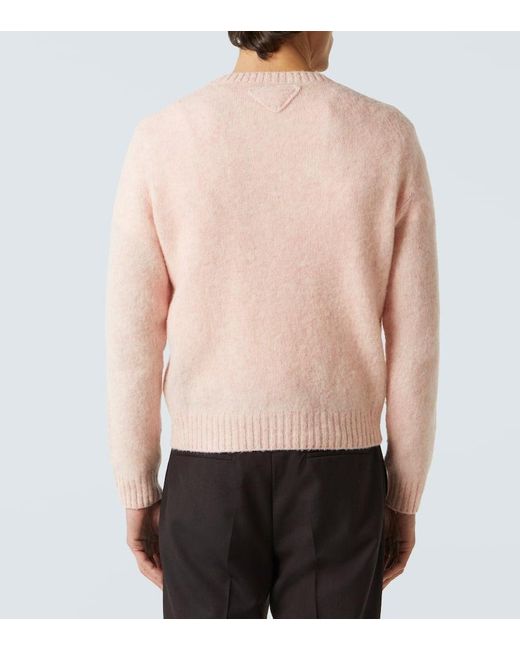 Prada Natural Virgin Wool Sweater for men