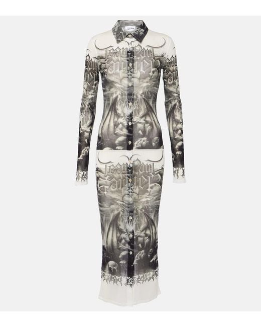 Jean Paul Gaultier White 'the Diablo' Midi Dress