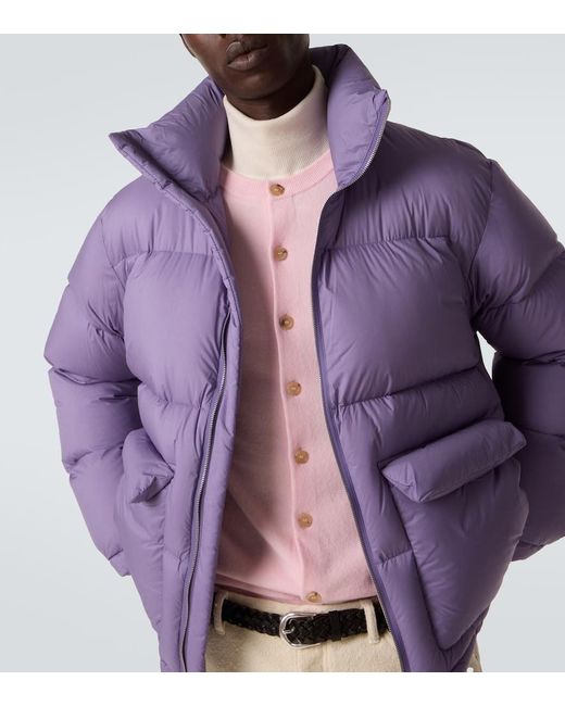 Auralee Purple Ripstop Down Jacket for men