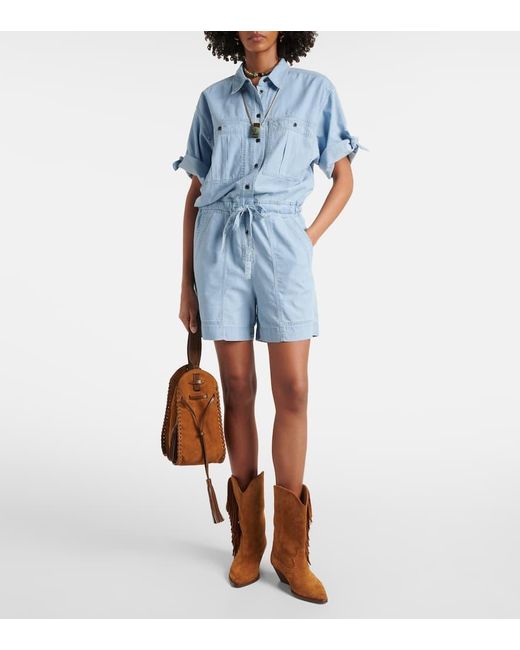 Isabel Marant Blue Vally Cotton Romper