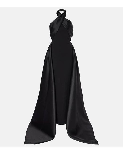 Solace London Black Trost London Long Rumi Kleid