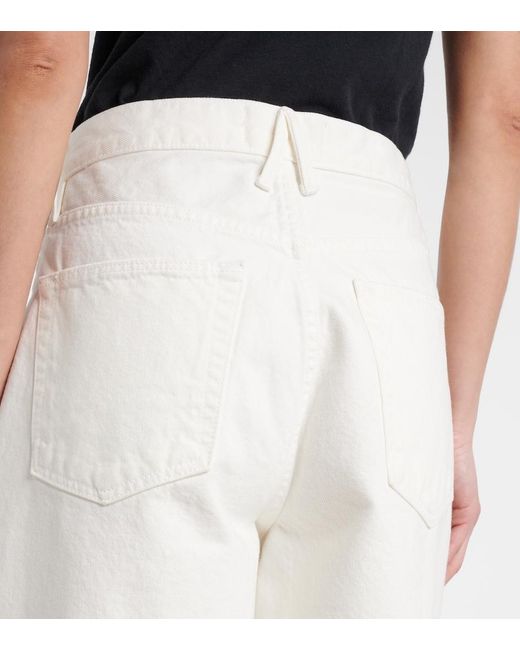 SLVRLAKE Denim White Square Denim Shorts
