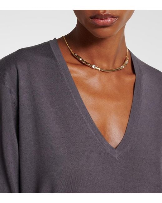 Dries Van Noten Gray Wool Sweater