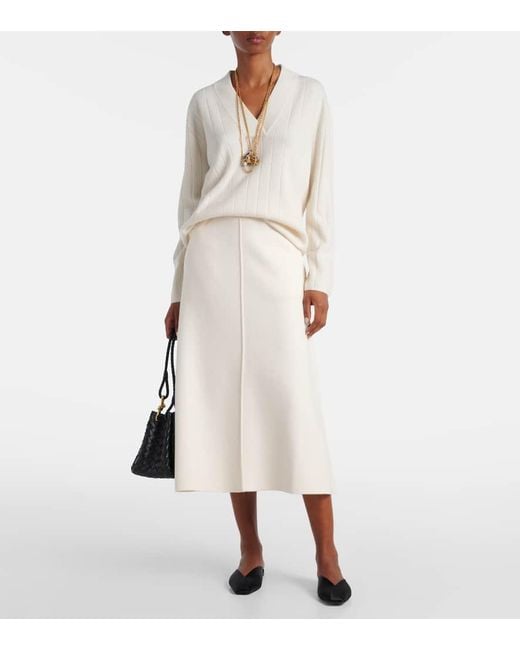 Falda Midi Vortice Max Mara de color White