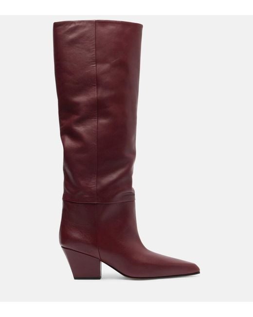 Paris Texas Red Jane 60 Leather Knee-High Boots