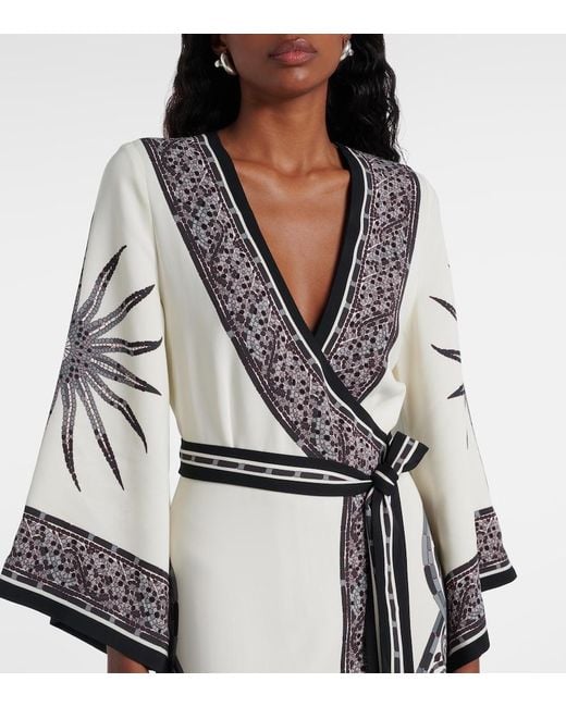 LaDoubleJ White Printed Wrap Dress