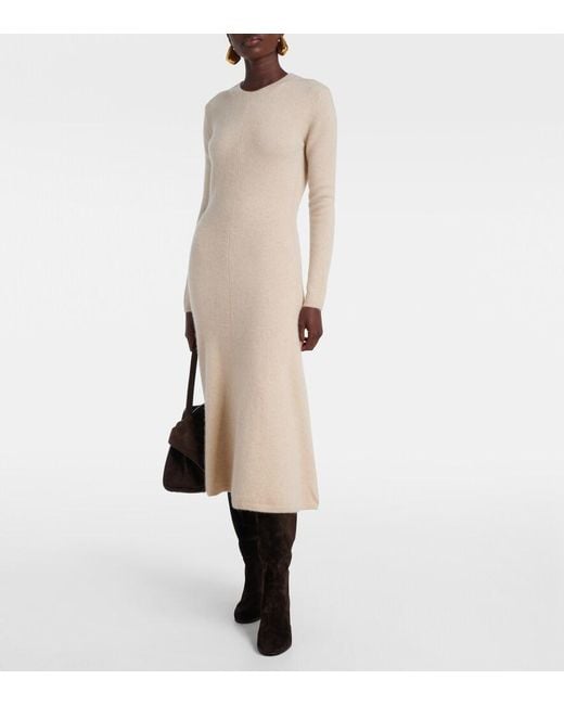Joseph Natural Cashmere-Blend Sweater Dress