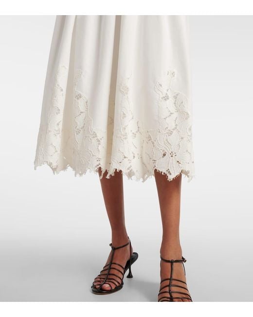 Jonathan Simkhai White Lilianna Cotton-Blend Midi Dress