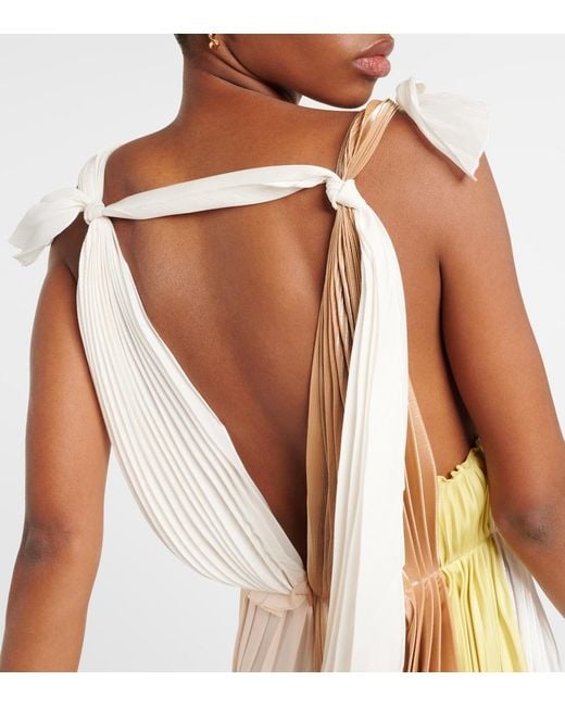 Victoria Beckham White Maxi Dress Polyester