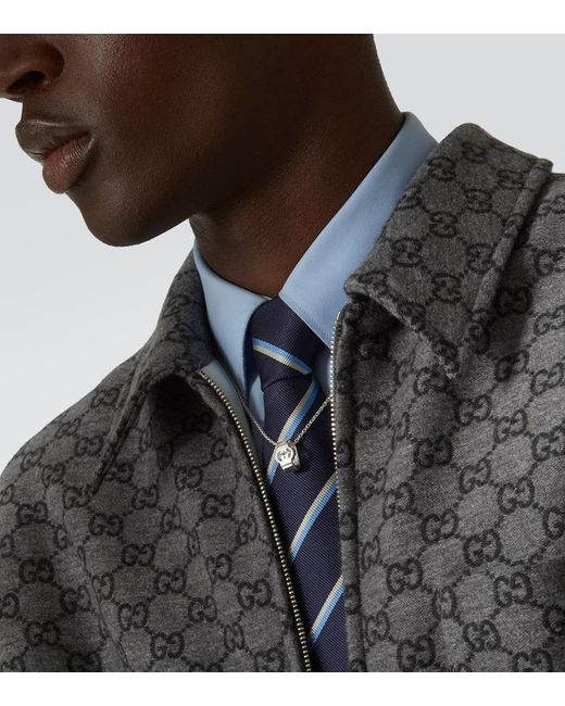 Collier Interlocking G Gucci pour homme en coloris White