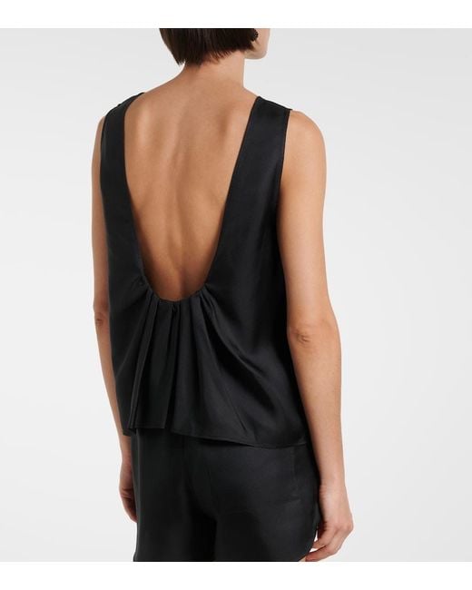 Loulou de Saison Black Gema Silk Top