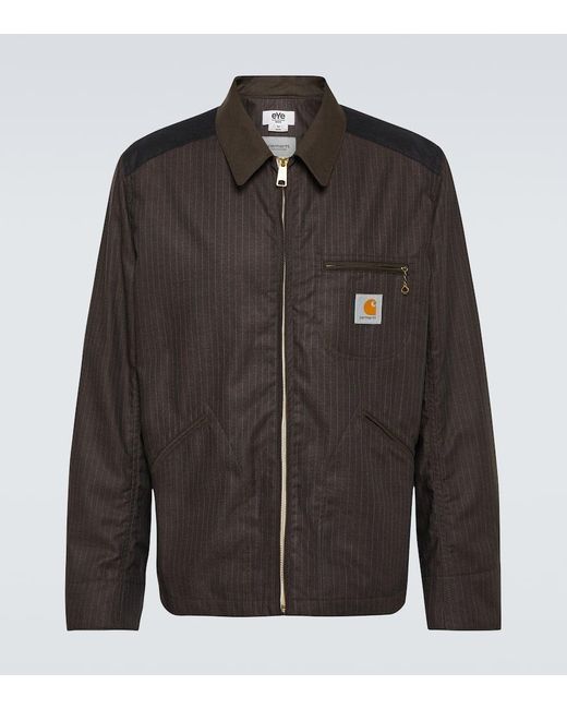 Junya Watanabe Black X Carhartt Striped Jacket for men