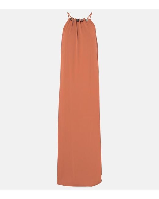 Eres Orange Tiana Halterneck Maxi Dress