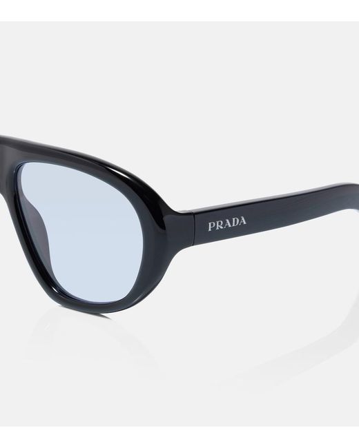 Prada Blue Shadowplay Oversized Sunglasses