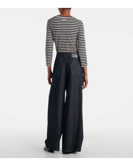 Jeans Luis A Gamba Larga di Max Mara in Black