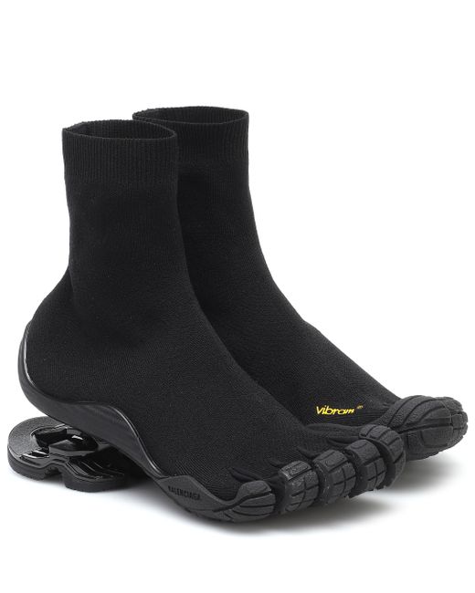 Balenciaga Black High Toe Sock Sneakers
