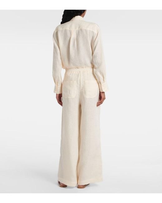 Eres Natural Select Linen Wide-Leg Pants