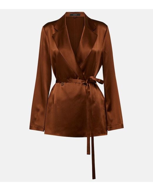 Joseph Brown Joubert Satin Wrap Blazer