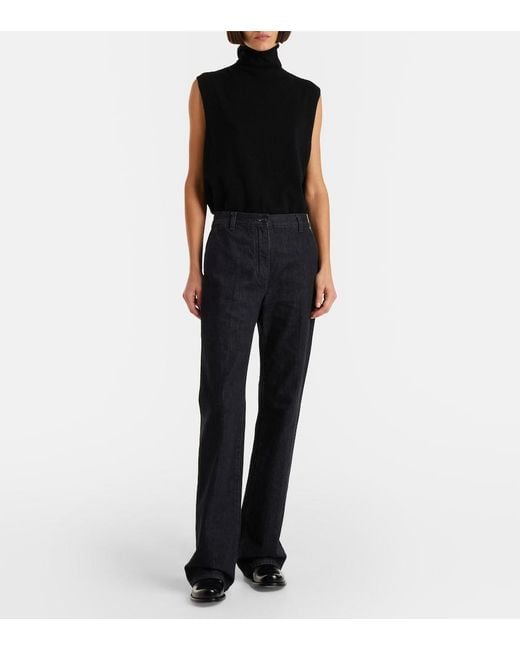 The Row Blue Vita Straight Jeans