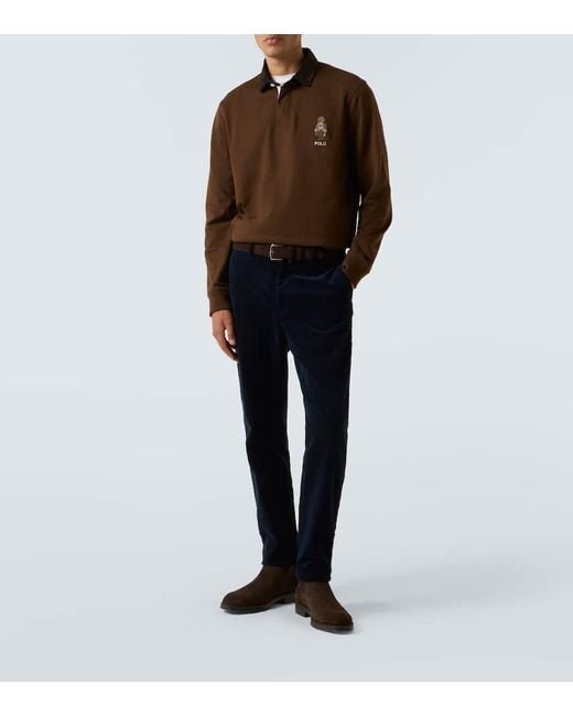 Polo Ralph Lauren Brown Polo Bear Cotton Polo Shirt for men