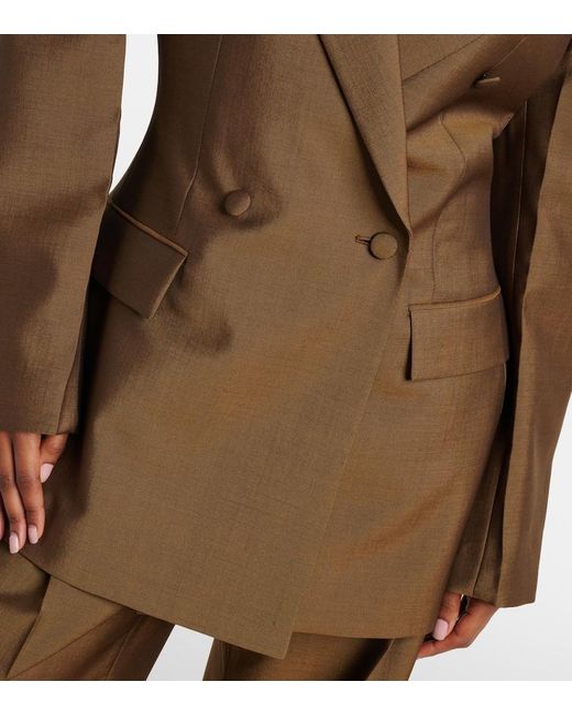 Rohe Brown Virgin Wool And Mohair Blazer