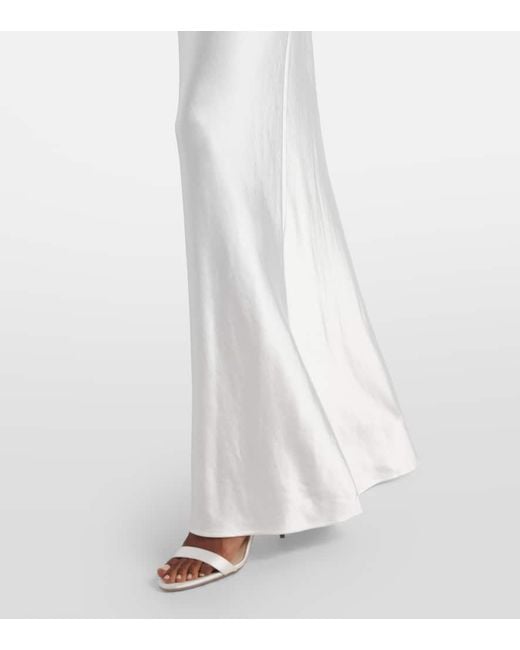 Self-Portrait White Bridal Verzierte Robe Aus Satin Mit Spitze