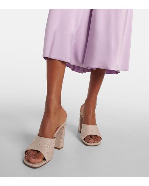 AMINA MUADDI Pink Brigitte Slipper 95 Mules