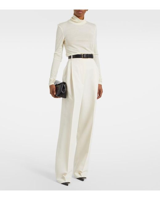 Rohe White Jersey Turtleneck Top