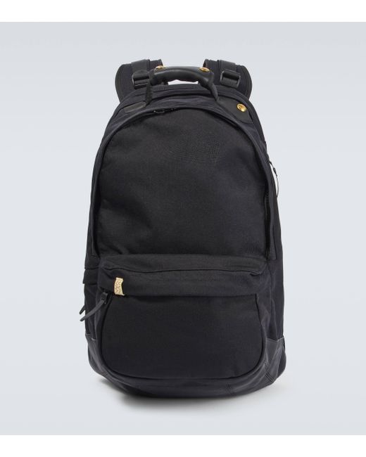 Visvim Black Leather-trimmed Backpack for men