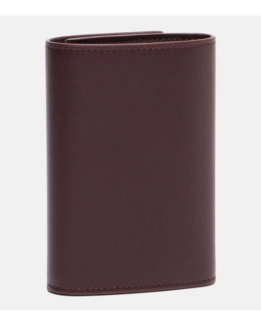 Loewe Purple Pebble Small Leather Wallet