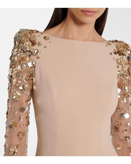 Jenny Packham Natural Sylvia Embellished Gown