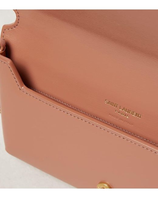 Saint Laurent Pink Cassandre Leather Phone Pouch
