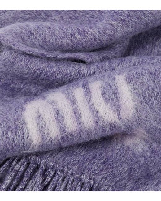 Miu Miu Purple Schal aus einem Mohairgemisch