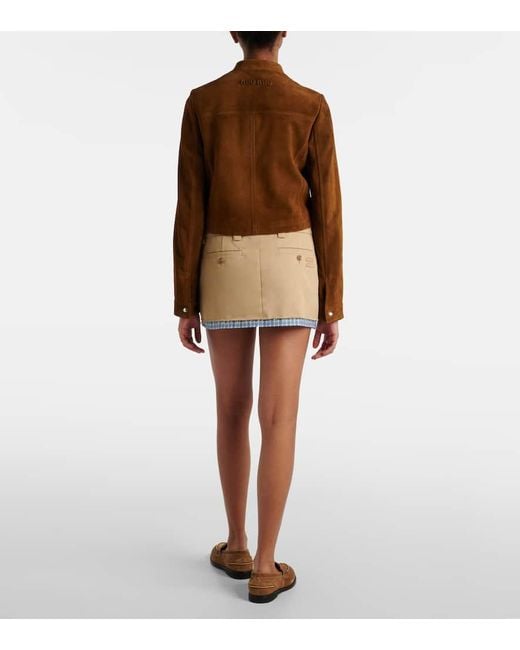 Miu Miu Brown Suede Jacket