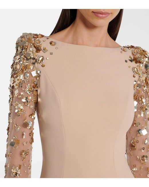 Jenny Packham Natural Sylvia Embellished Gown