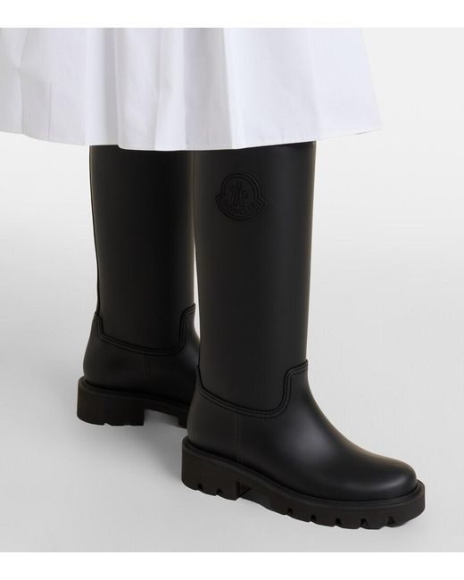 Moncler Black Kickstream Rain Boots