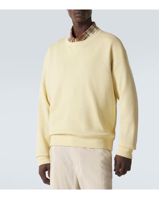Visvim Natural Jumbo Wool And Cotton Sweatshirt for men